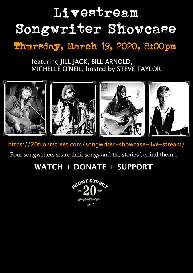 Songwriter Showcase at 20 Front Street - TO BE LIVE-STREAMED